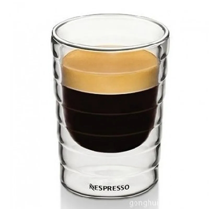 Wine Beer Tequila - Copo de vidro de parede dupla