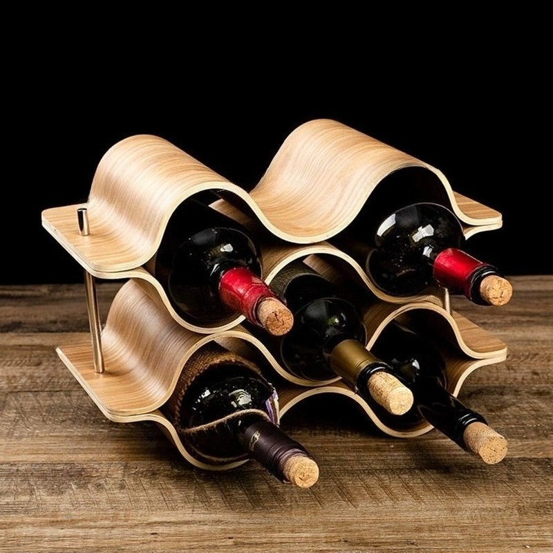 Wine Beer Rack - Suporte de garrafa de vinho ondulado,