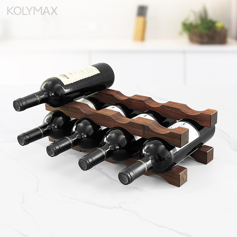 Wine Beer Rack - Suporte de Vinho em Madeira Sólida,