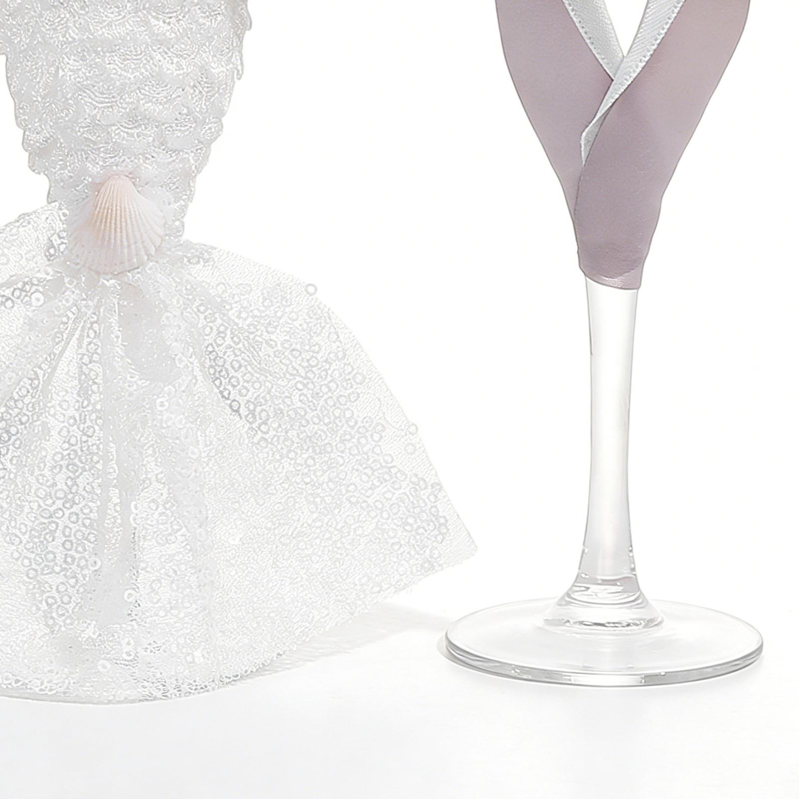 Champagne Flute Pair - Óculos de noiva e noivo, 1