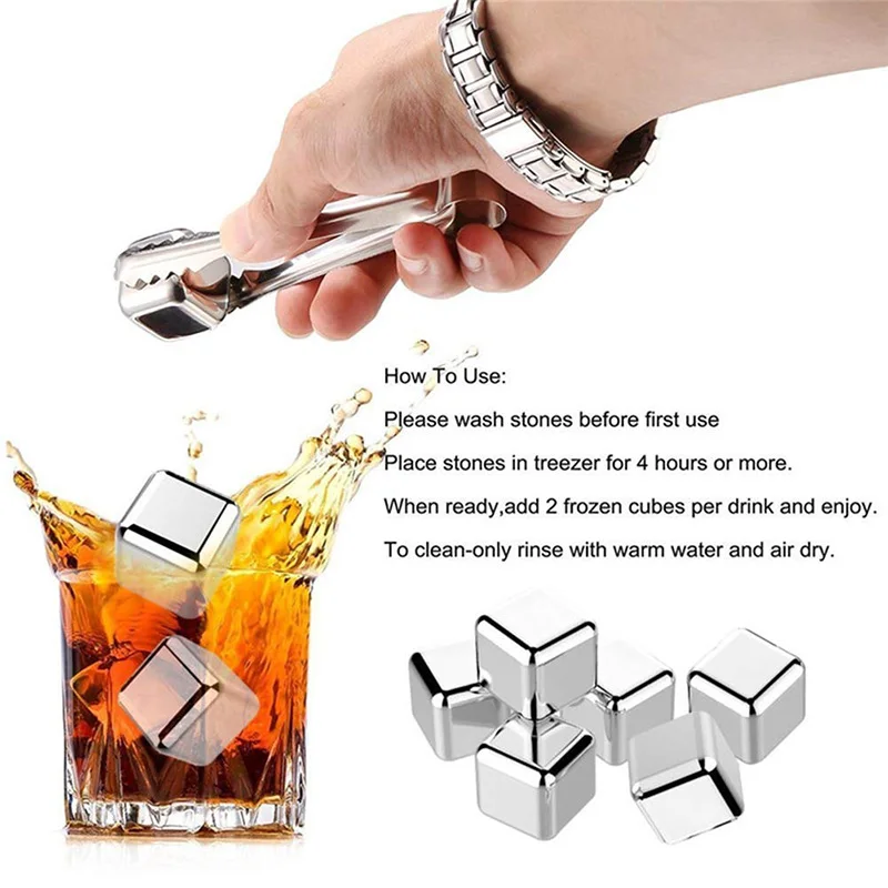 Whiskey Stone Set - Conjunto de 4/6/8 cubos de gelo