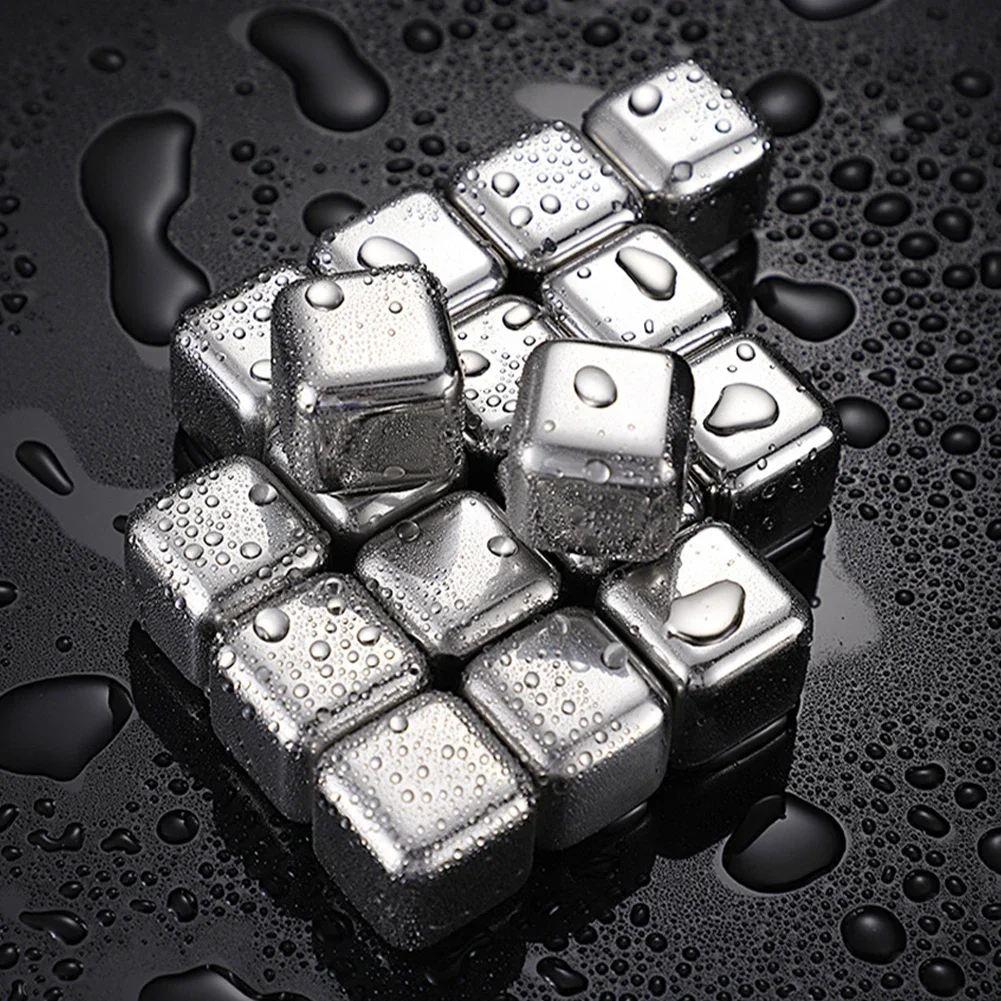 Whiskey Stone Set - Blocos de gelo reutilizáveis de aço