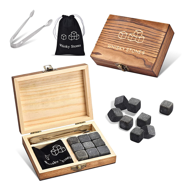 Whiskey Stone Set - 9 Pedras de Gelo para Whisky