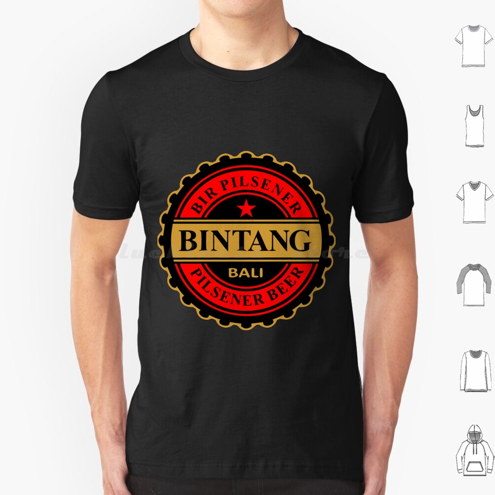 Wine To Beer To Liquor - Camiseta de Algodão Bintang Pilsener para
