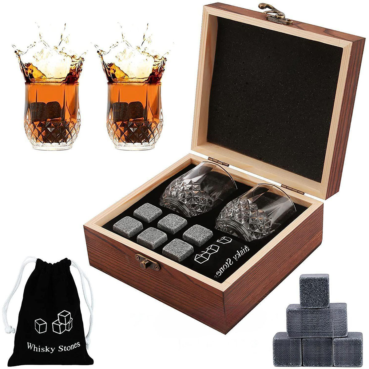 Whiskey Stone Set - Natal presente dos namorados pedras de