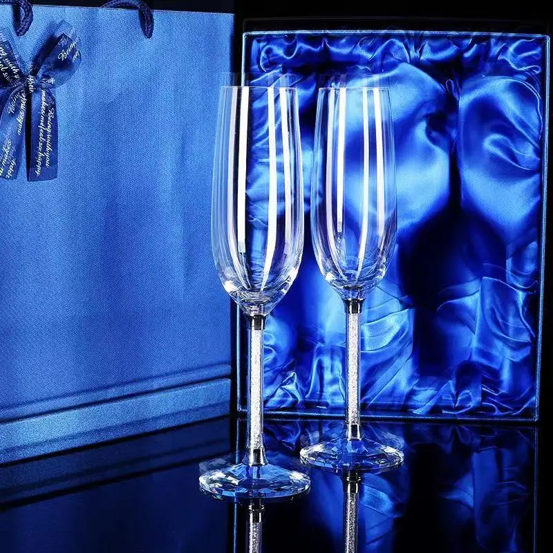 Champagne Flute Pair - Vidro De Vinho De Casamento Criativo,