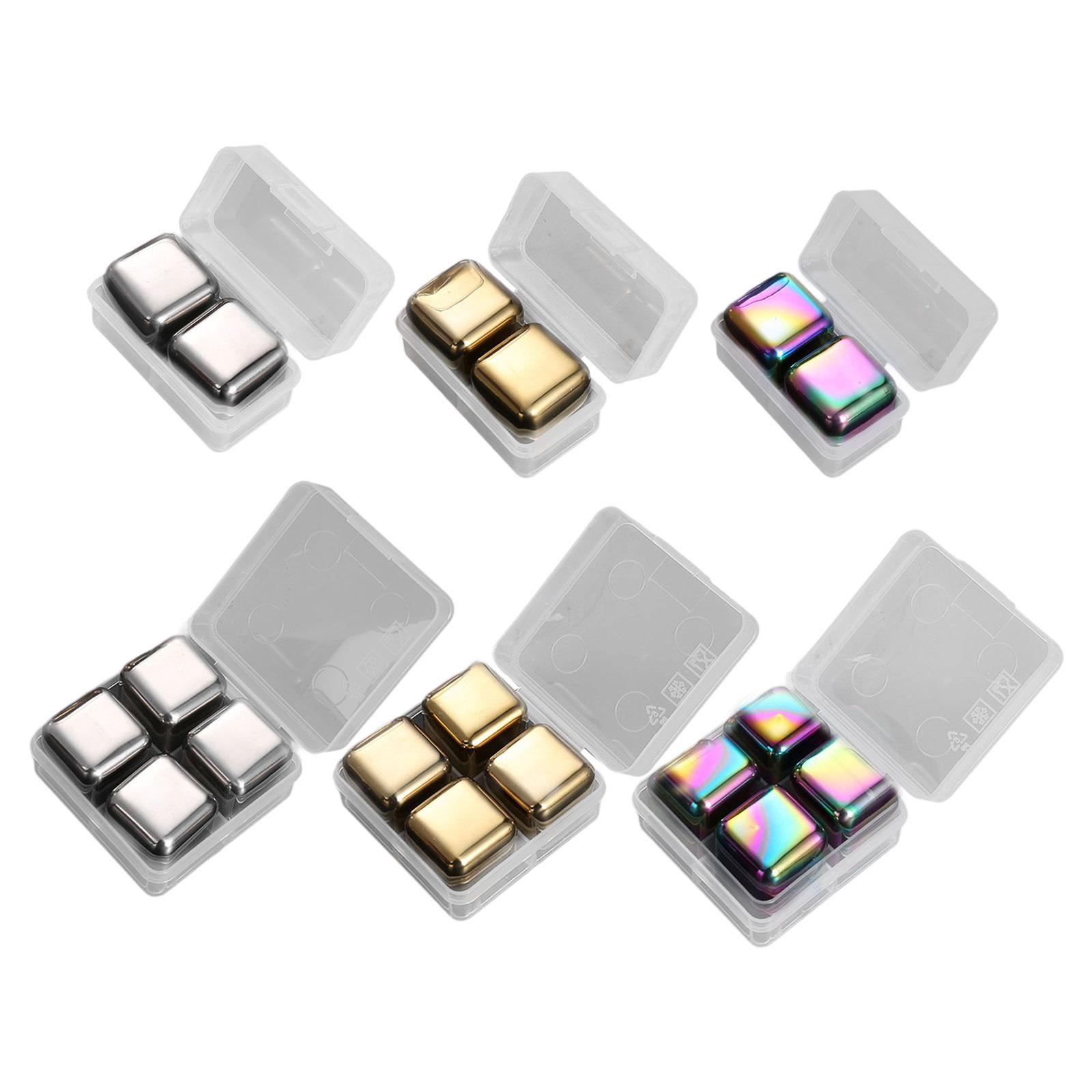 Whiskey Stone Set - Cubos de gelo quadrados portáteis com