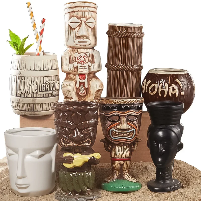 Caneca havaiana tiki, 60 tipos - Wine With Beer Cocktail avaliação e preço