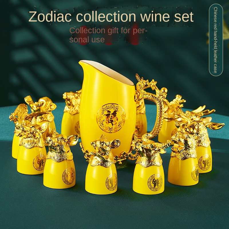 Ouro-chapeado doze cabeça anim - Wine Beer Tequila avaliação e preço