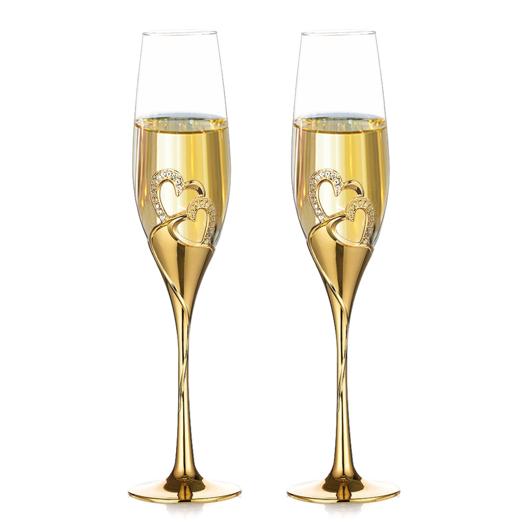 Copos de vinho tinto 200ml, co - Champagne Flute Pair avaliação e preço