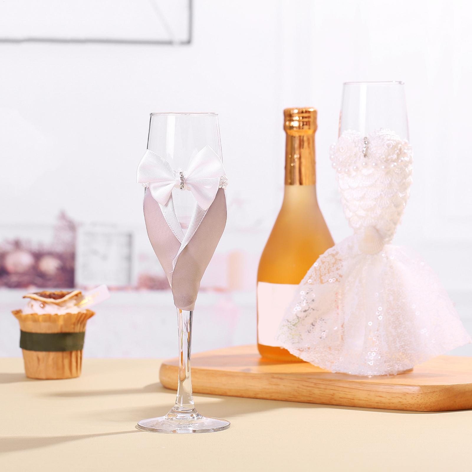 Noiva e noivo óculos de champa - Champagne Flute Pair avaliação e preço