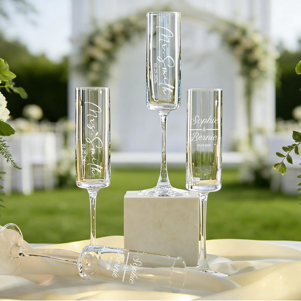 Taças de Champanhe Personaliza - Champagne Flute Pair avaliação e preço