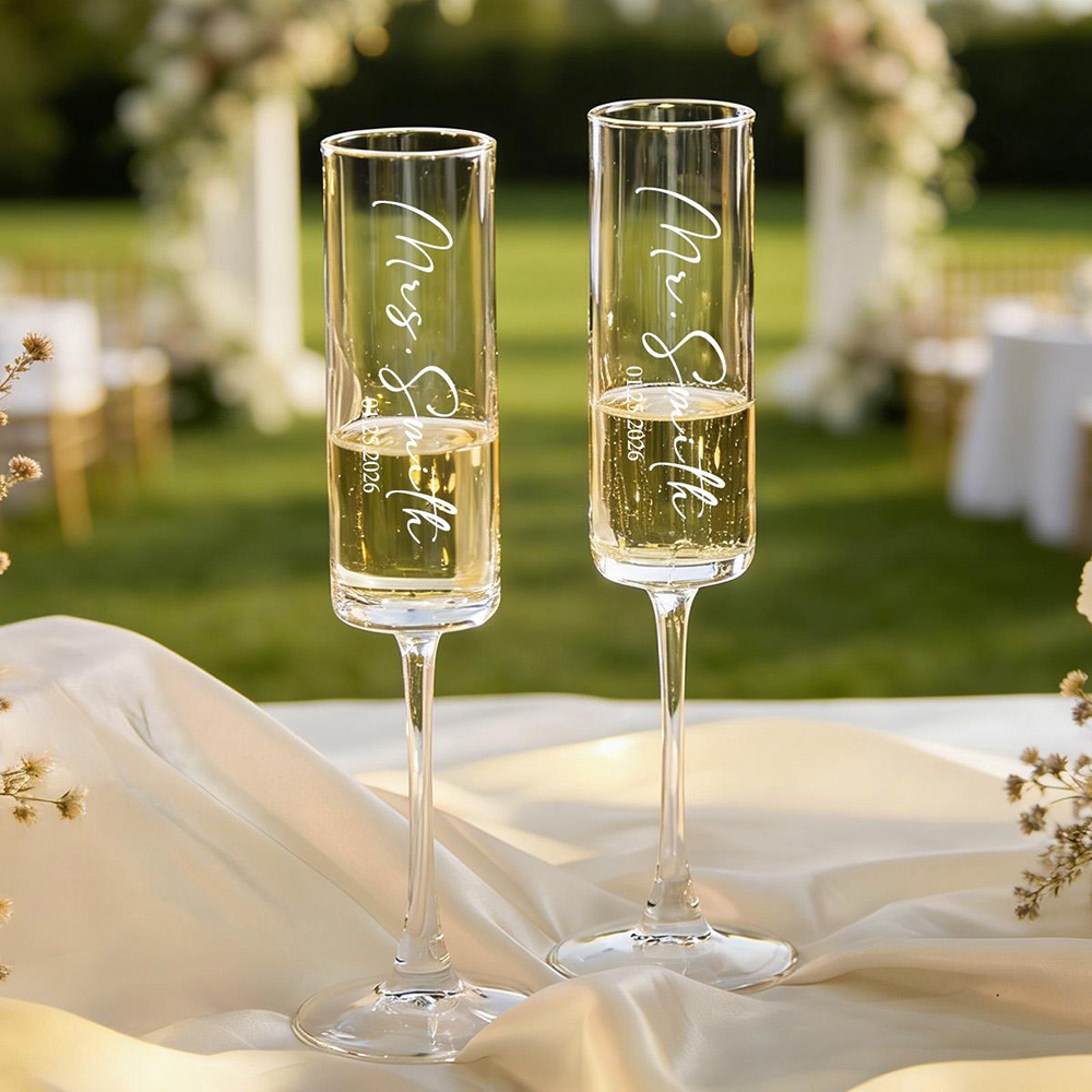 Taças de Champanhe Personaliza - Champagne Flute Pair avaliação e preço