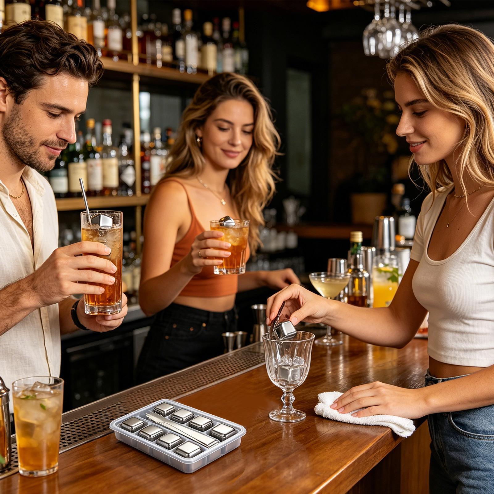 Cubos de gelo reutilizáveis pa - Whiskey Stone Set avaliação e preço
