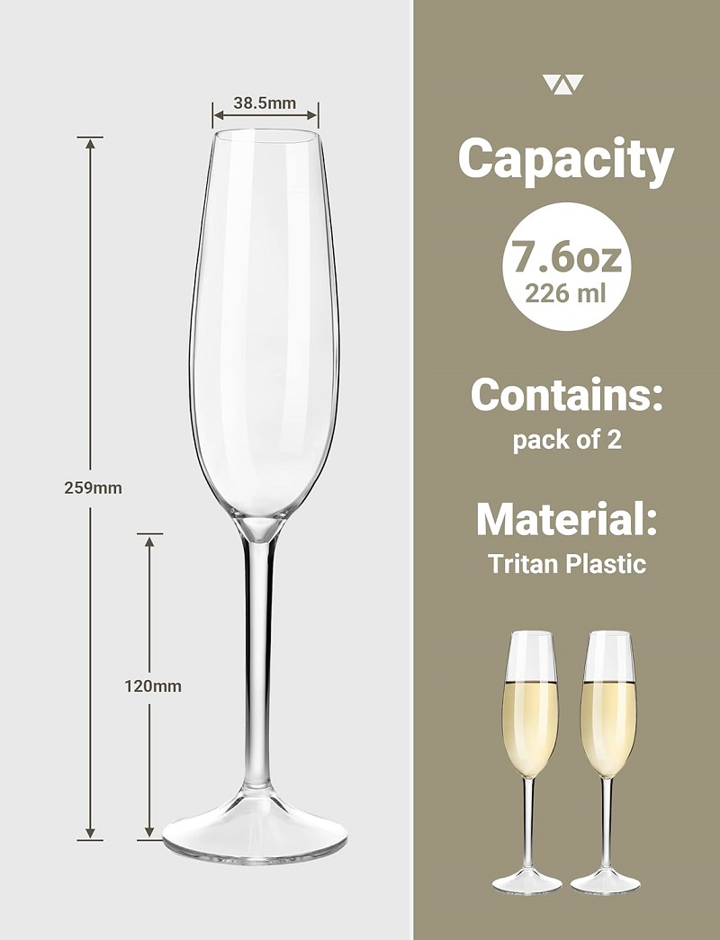 MICHLEY Conjunto de copos de f - Champagne Flute Pair avaliação e preço