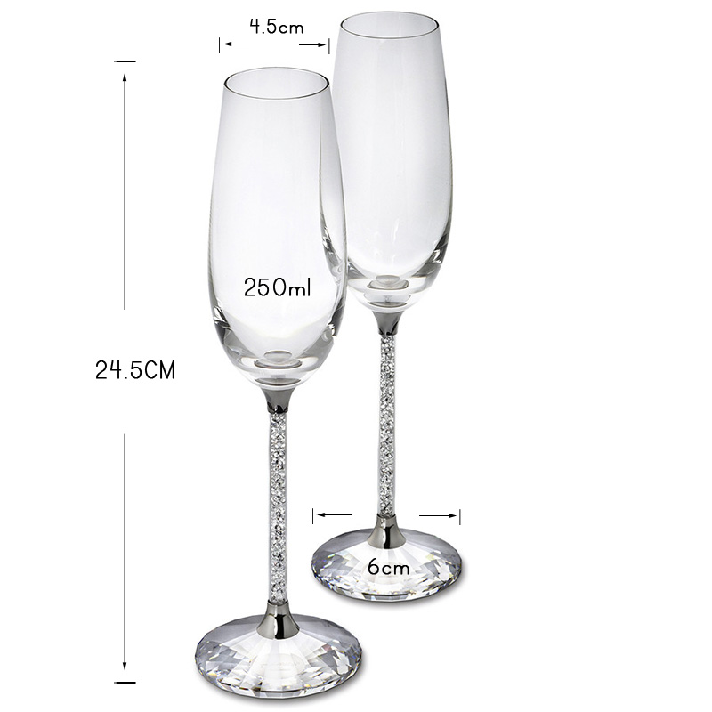 Copo de vidro de vinho de casa - Champagne Flute Pair avaliação e preço