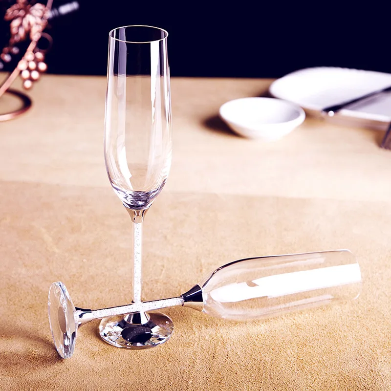 Vidro De Vinho De Casamento Cr - Champagne Flute Pair avaliação e preço