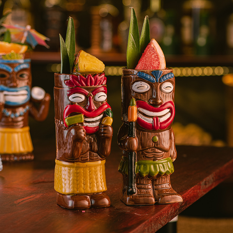 Caneca Tiki de Cerâmica, Copo  - Wine With Beer Cocktail avaliação e preço