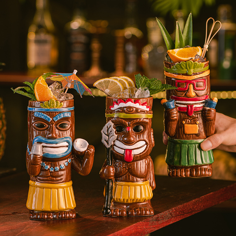 Caneca Tiki de Cerâmica, Copo  - Wine With Beer Cocktail avaliação e preço