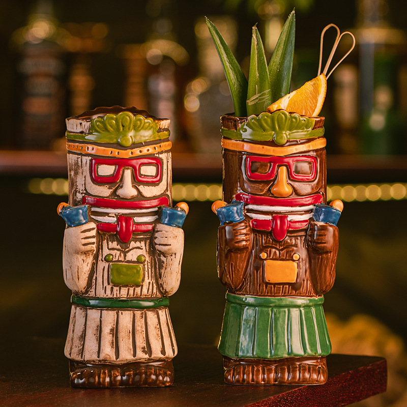 Caneca Tiki de Cerâmica, Copo  - Wine With Beer Cocktail avaliação e preço